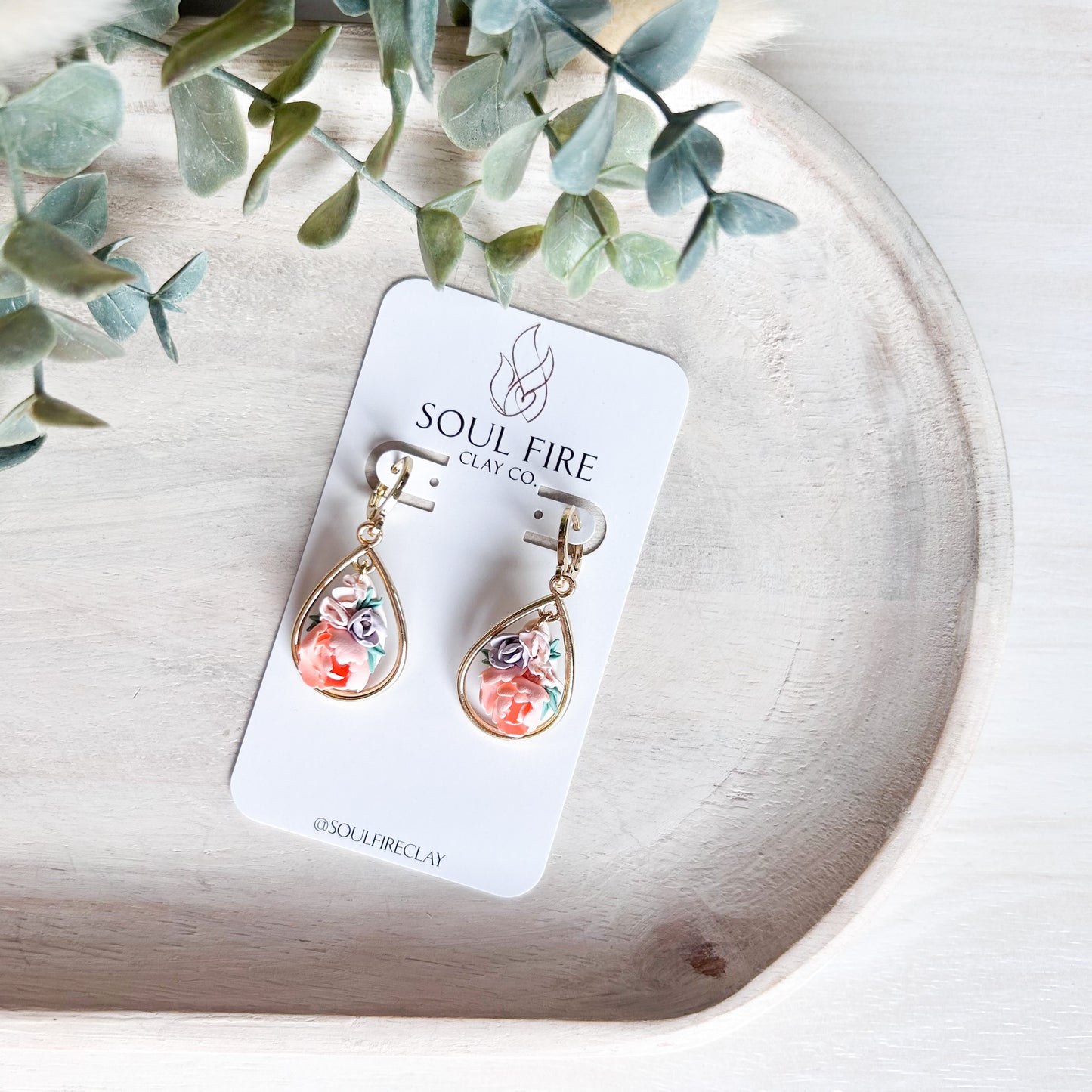 Flower Garden Teardrop Statement Earrings