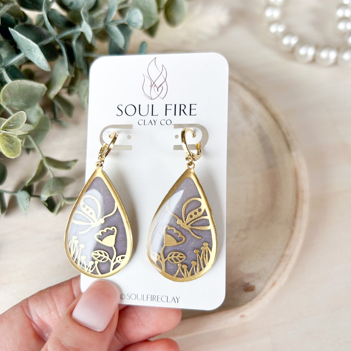 Butterfly Garden Teardrop Statement Earrings