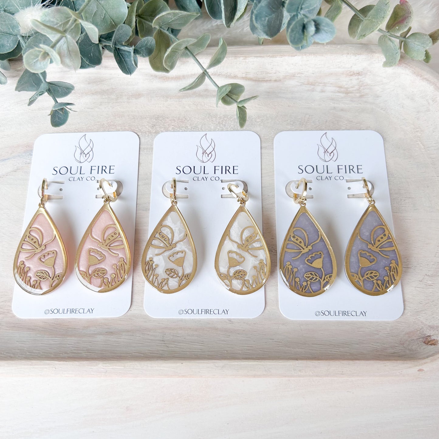 Butterfly Garden Teardrop Statement Earrings