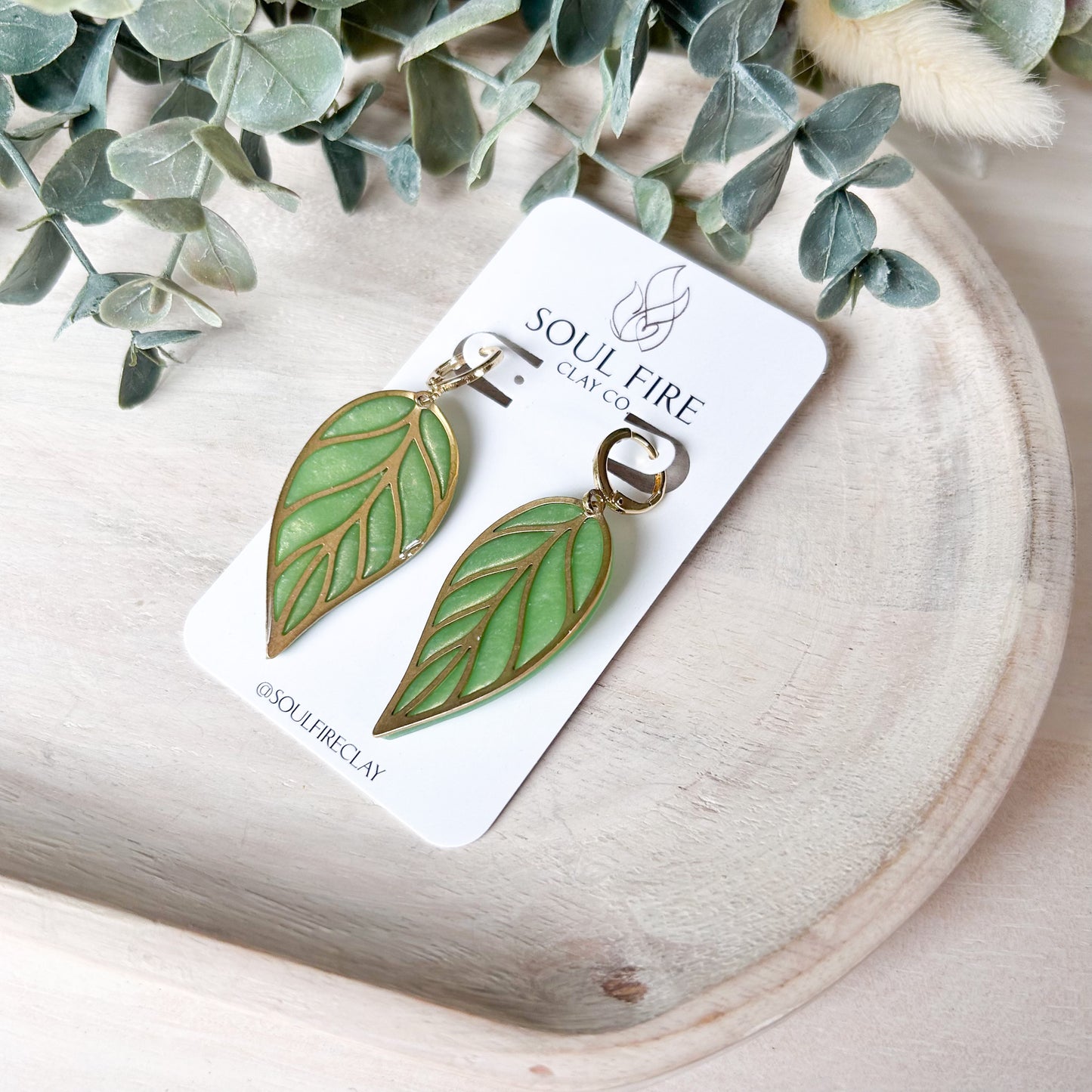 Translucent Leaf Statement Earrings