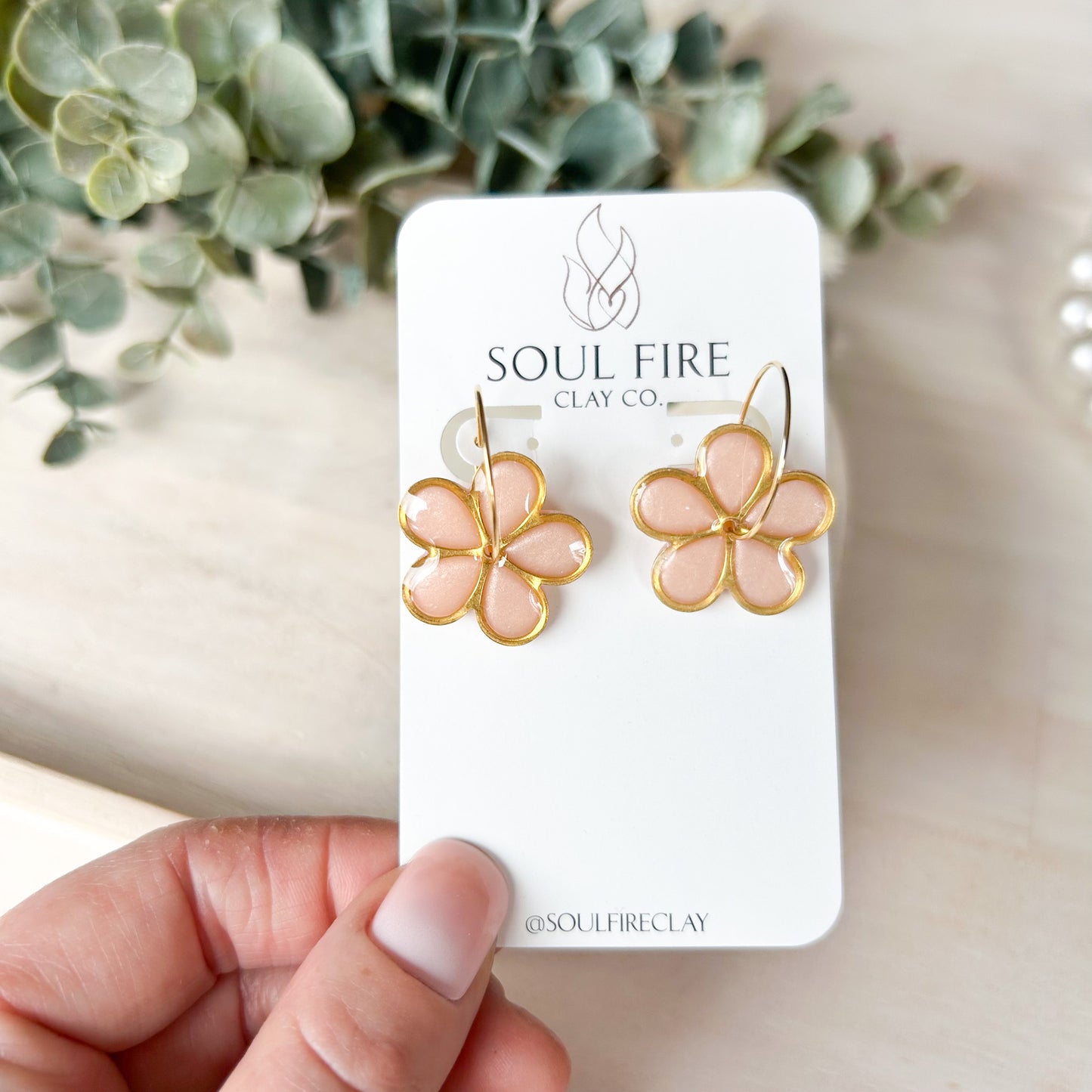 Translucent Spinner Flower Statement Earrings
