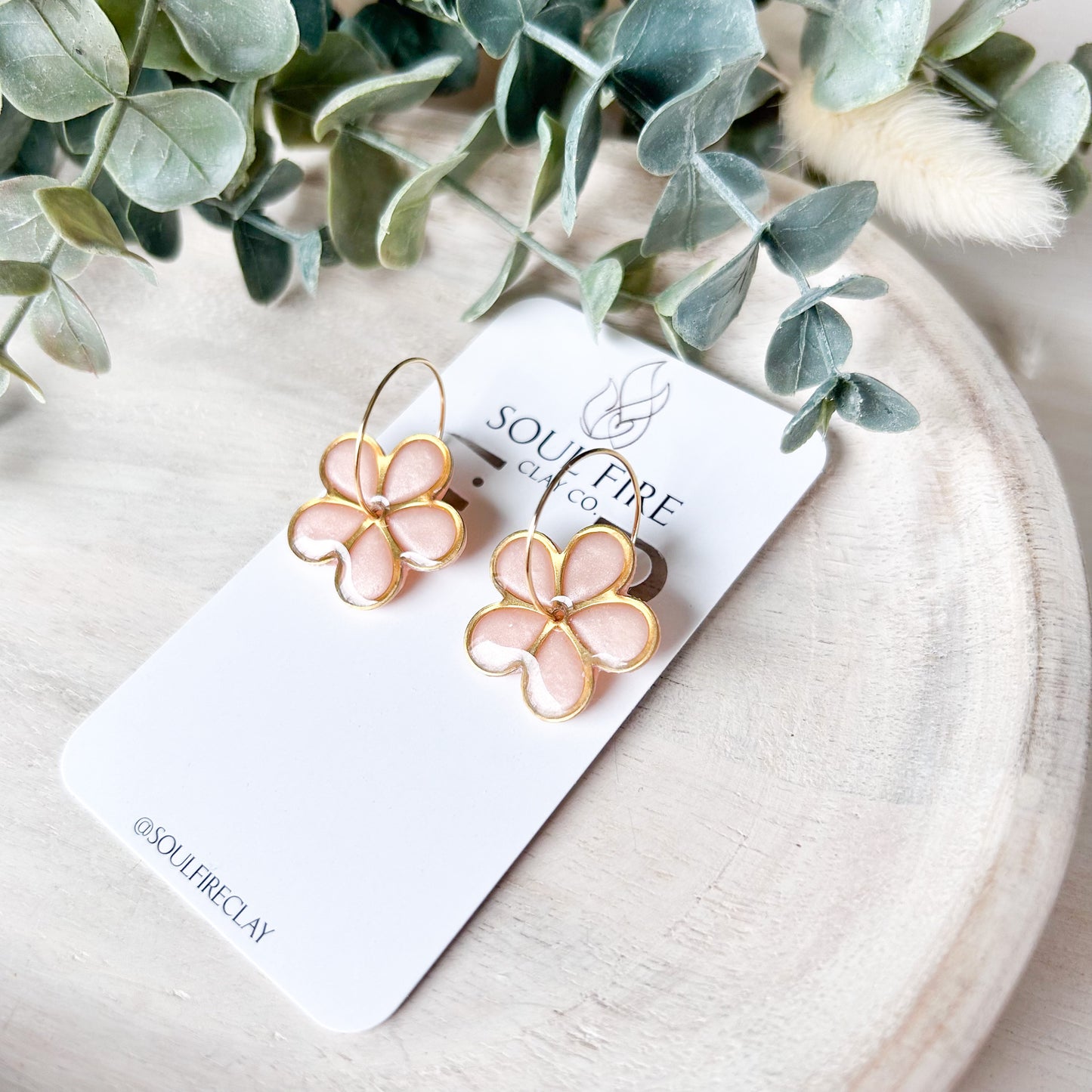 Translucent Spinner Flower Statement Earrings