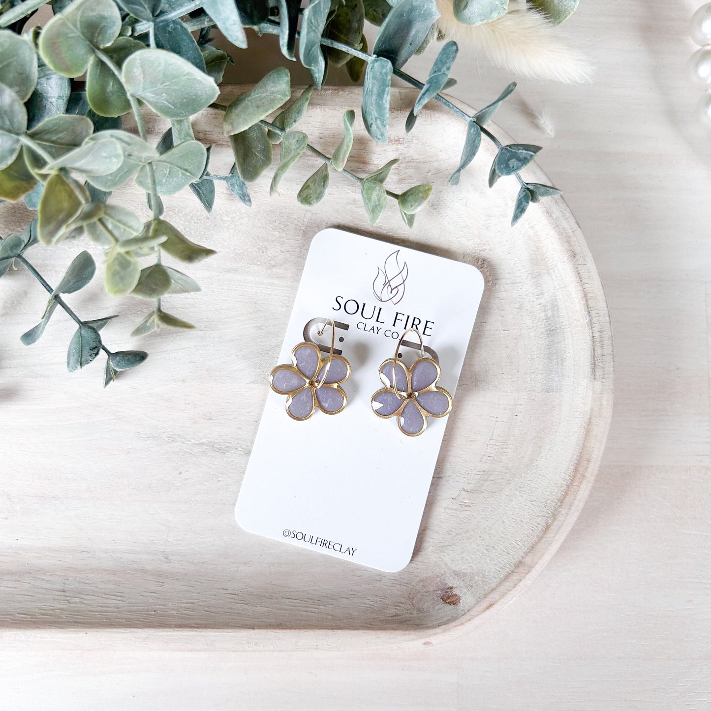 Translucent Spinner Flower Statement Earrings