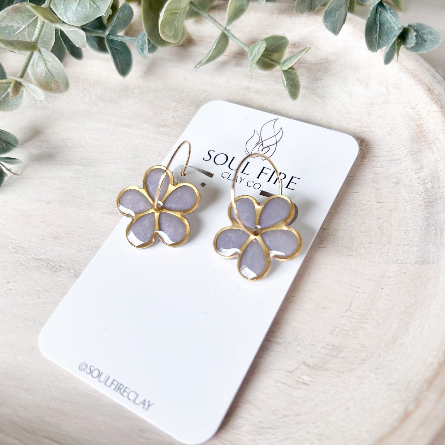 Translucent Spinner Flower Statement Earrings