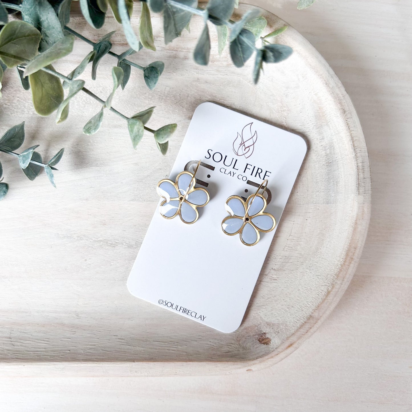 Pastel Spinner Flower Statement Earrings
