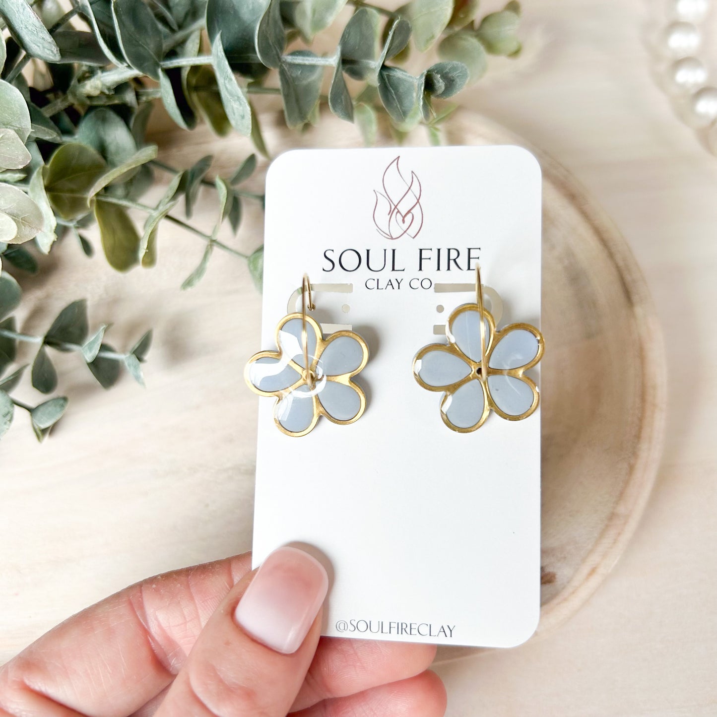 Pastel Spinner Flower Statement Earrings