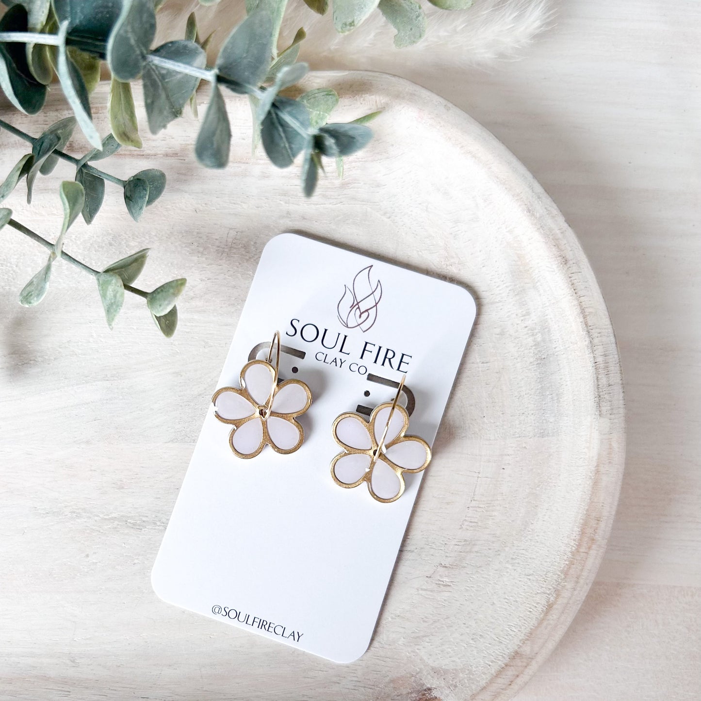 Pastel Spinner Flower Statement Earrings