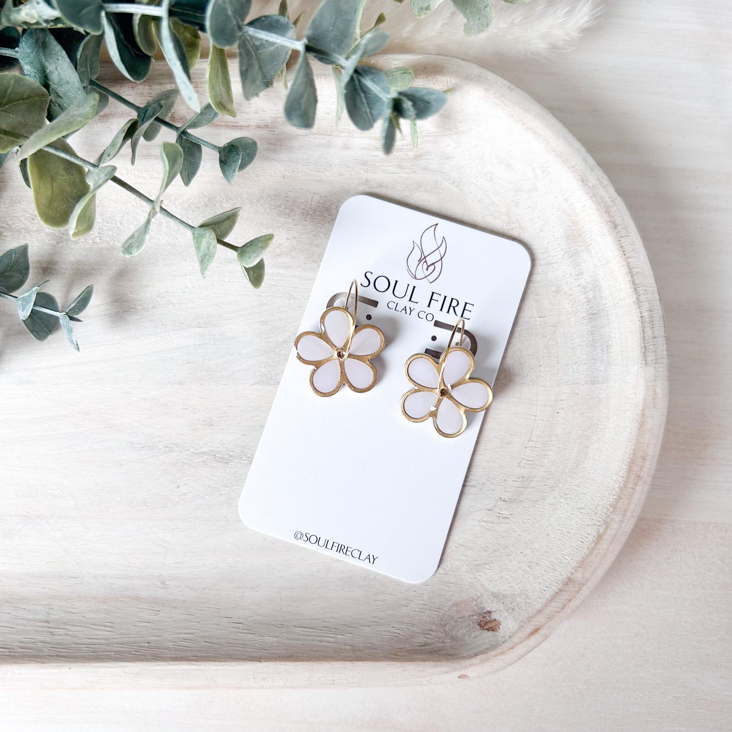 Pastel Spinner Flower Statement Earrings