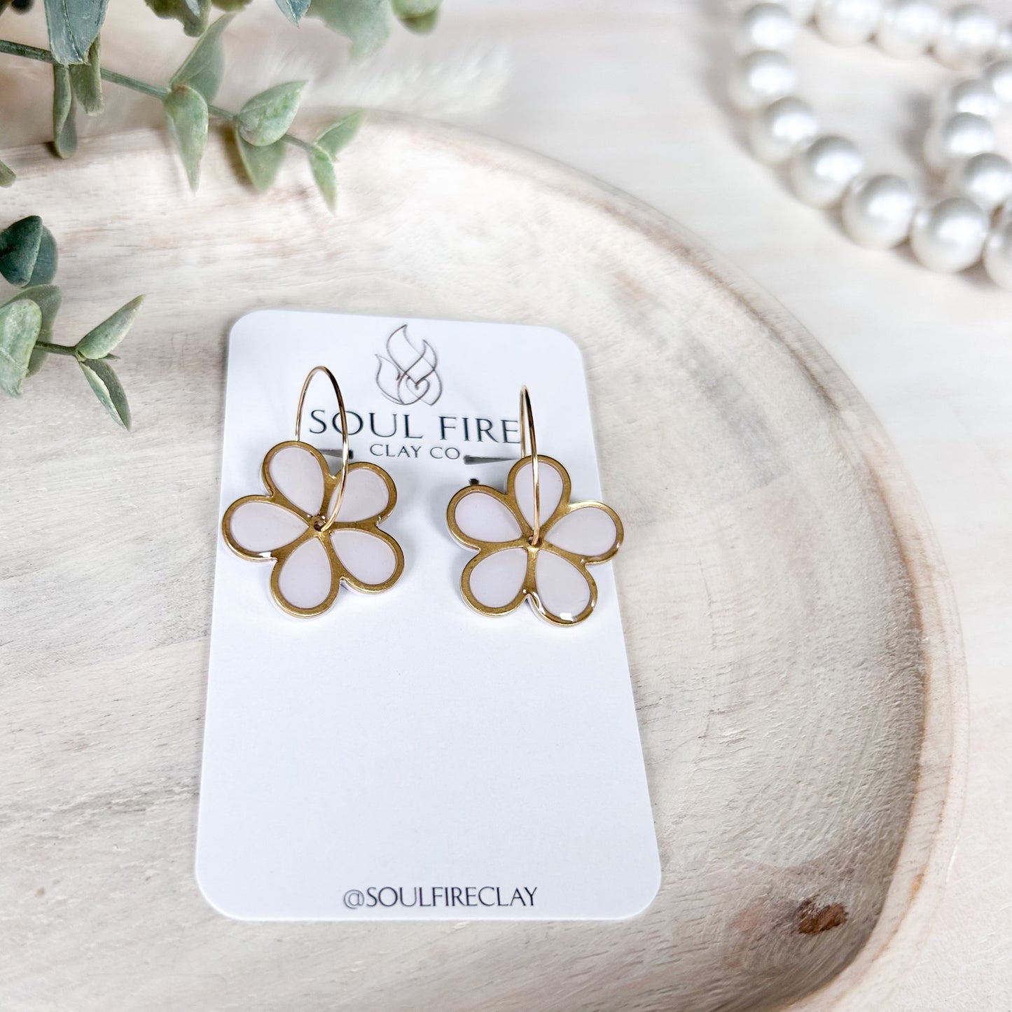 Pastel Spinner Flower Statement Earrings