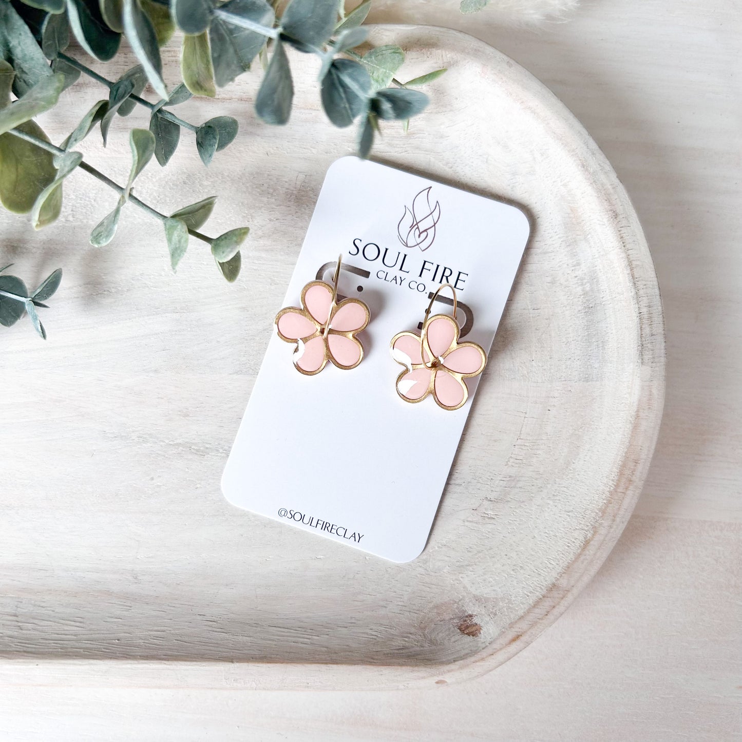 Pastel Spinner Flower Statement Earrings