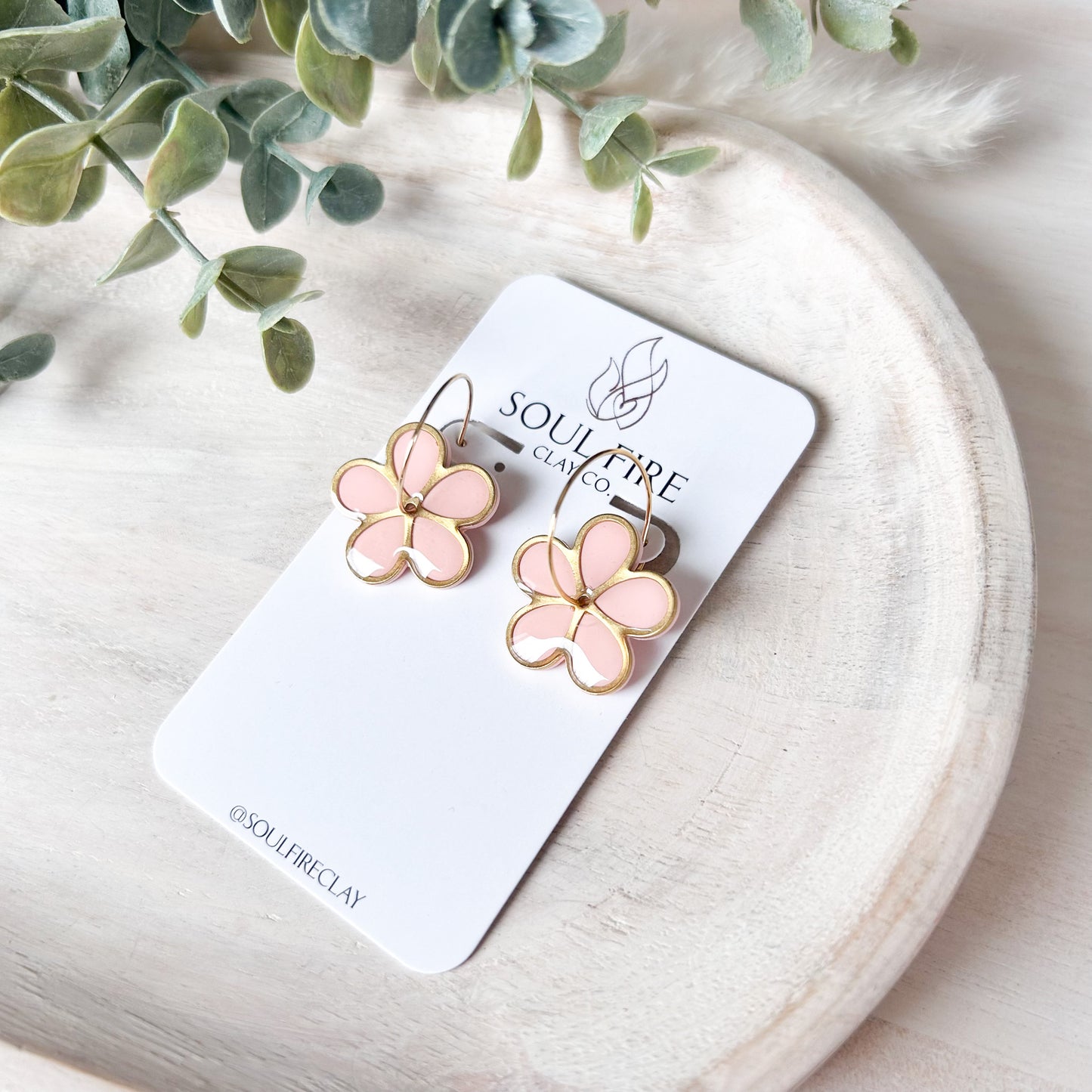 Pastel Spinner Flower Statement Earrings