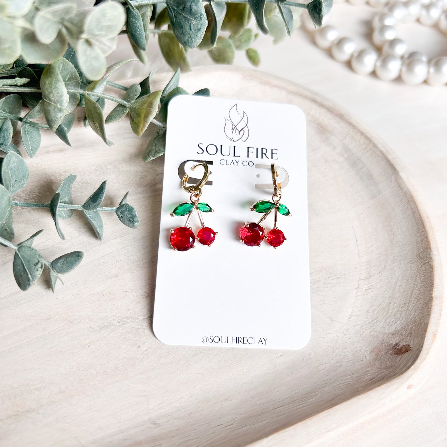 Cherry Statement Earrings