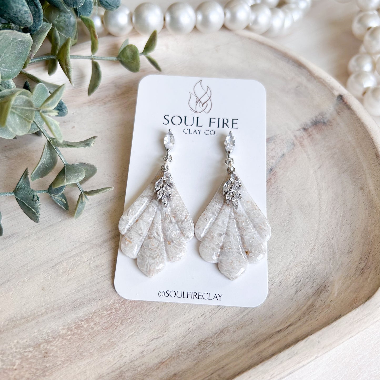 Violet - Bridgerton Collection - Marbled Statement Earrings