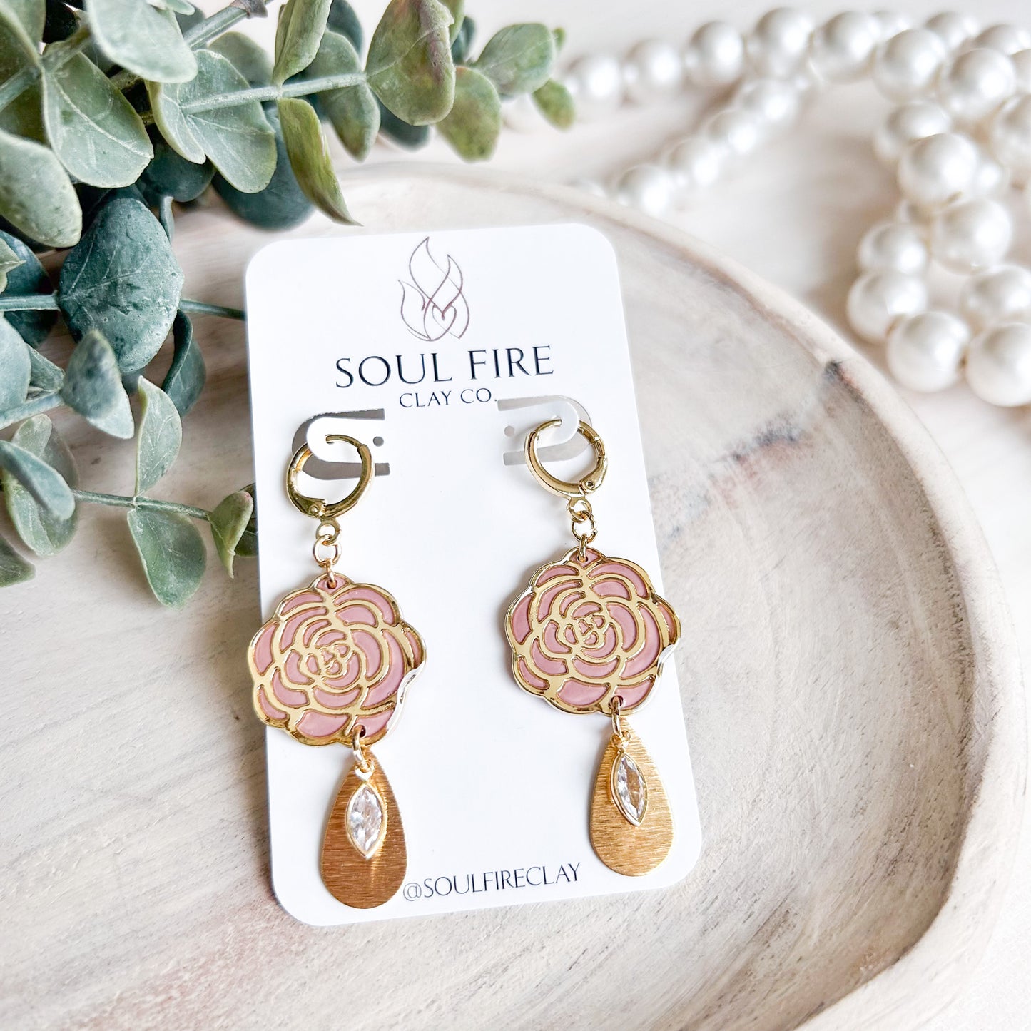 Queen Charlotte - Bridgerton Collection - Rose Statement Earrings