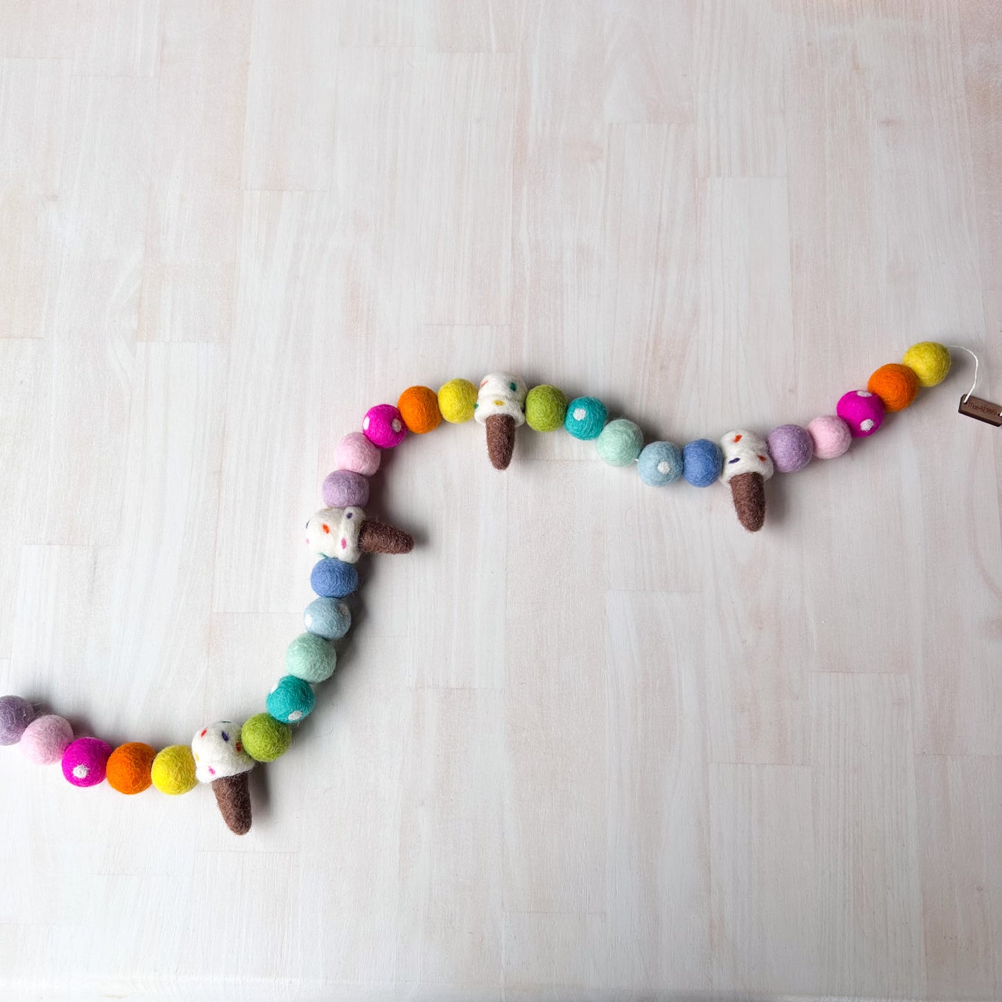 Rainbow Ice-cream Felt Garland