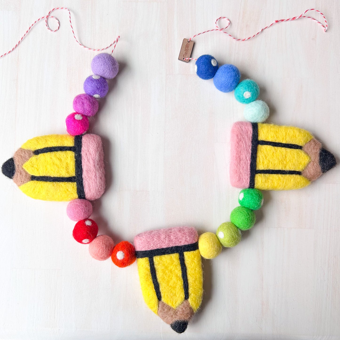 Rainbow Pencil Felt Garland
