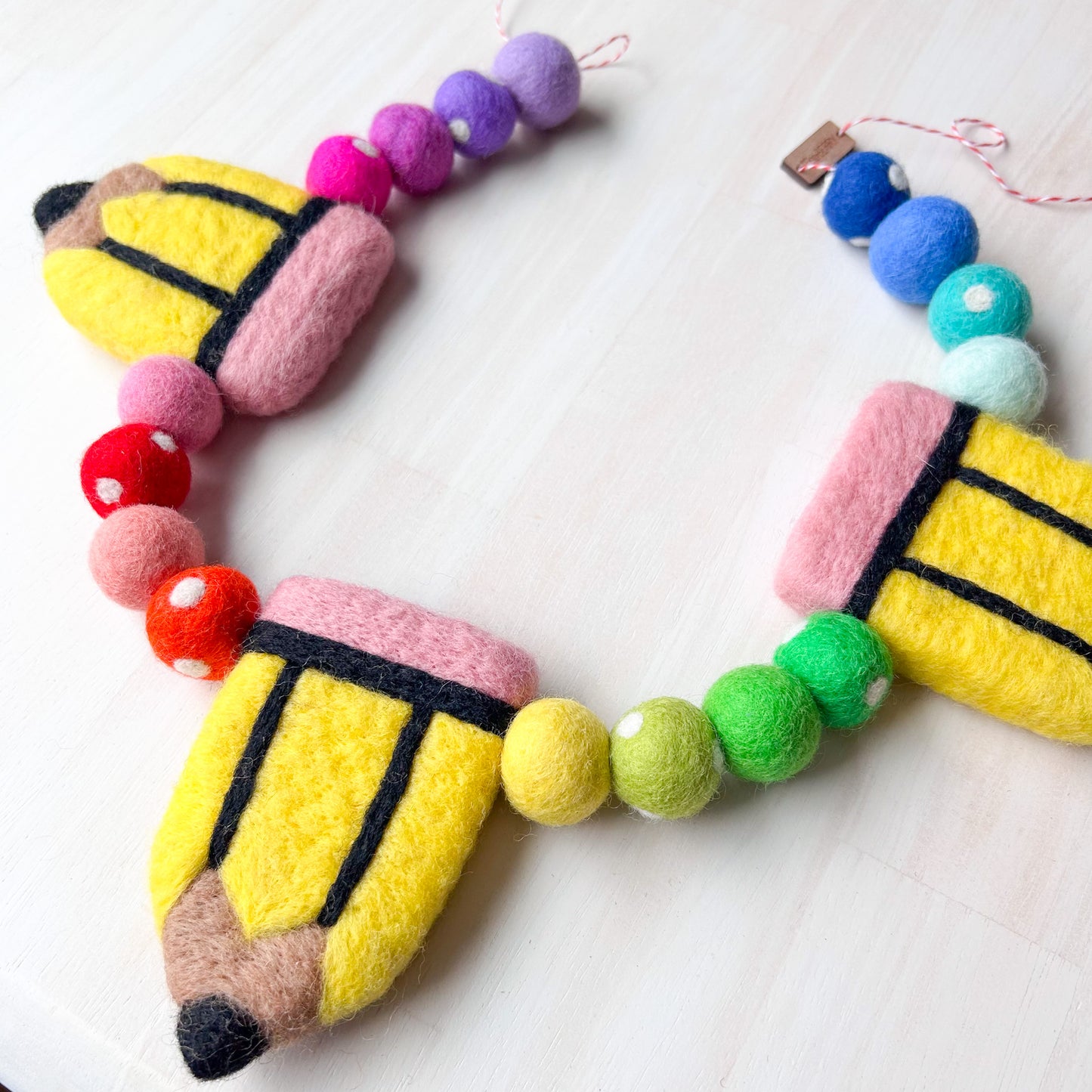 Rainbow Pencil Felt Garland