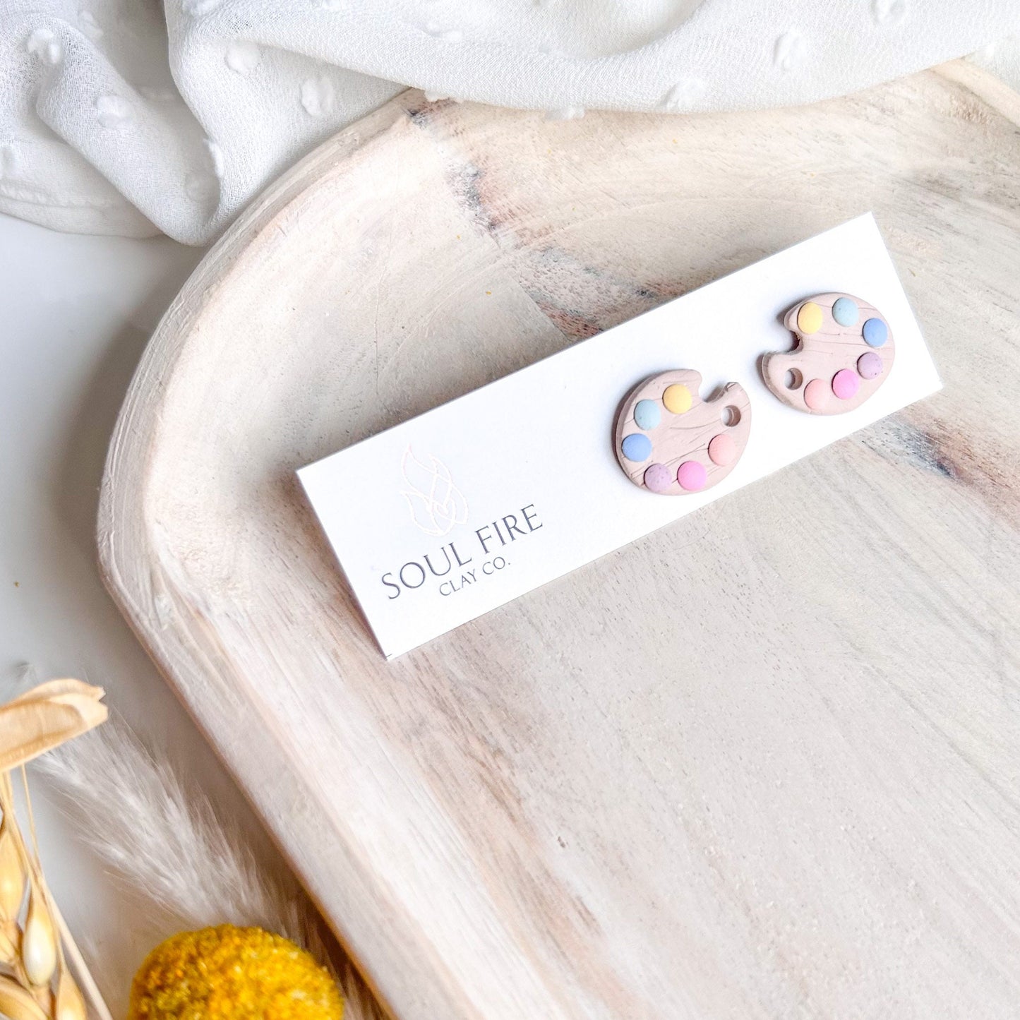 Paint Palette Stud statement Earrings