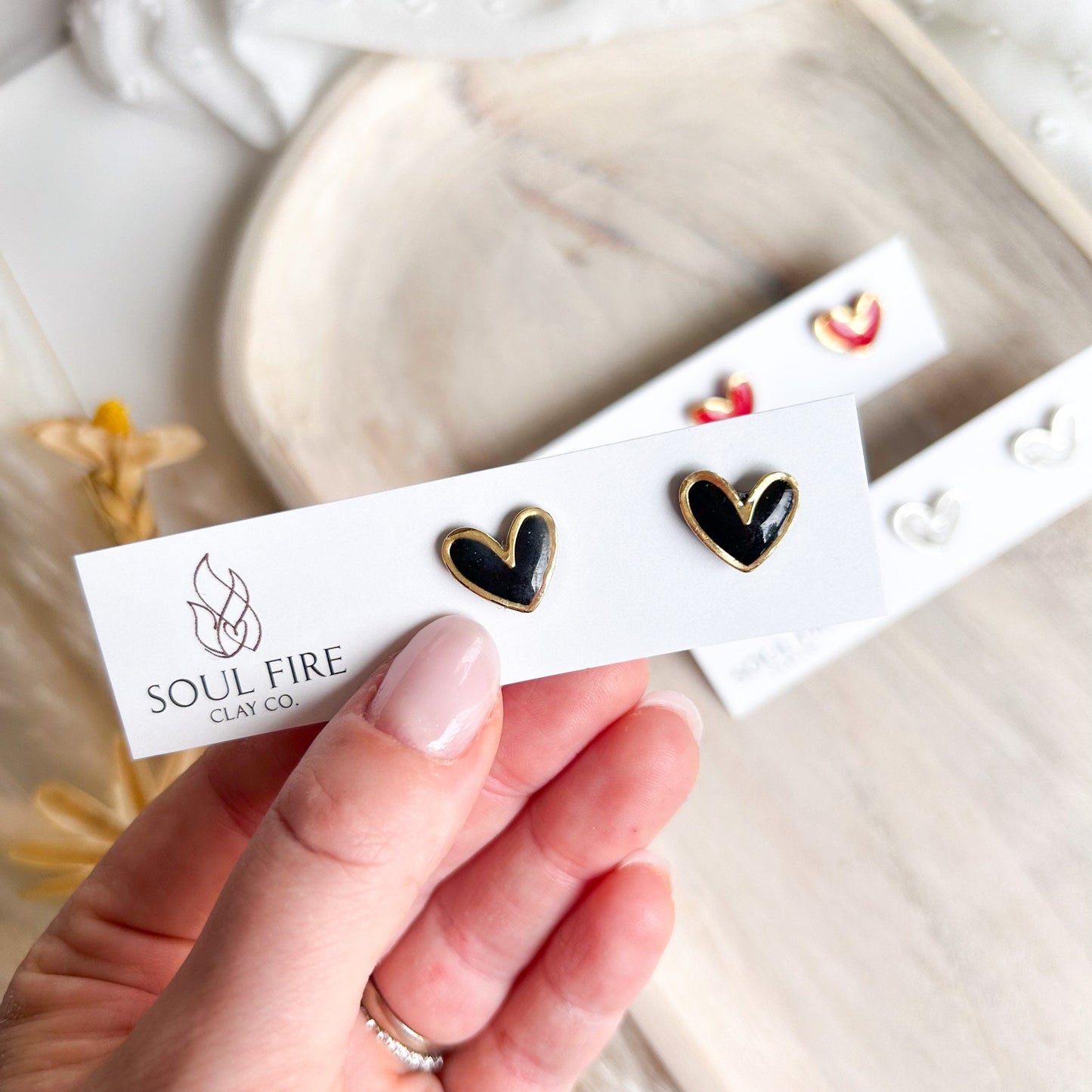 Heart Stud statement Earrings