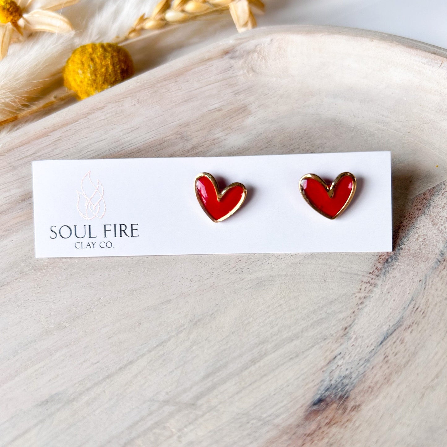 Heart Stud statement Earrings