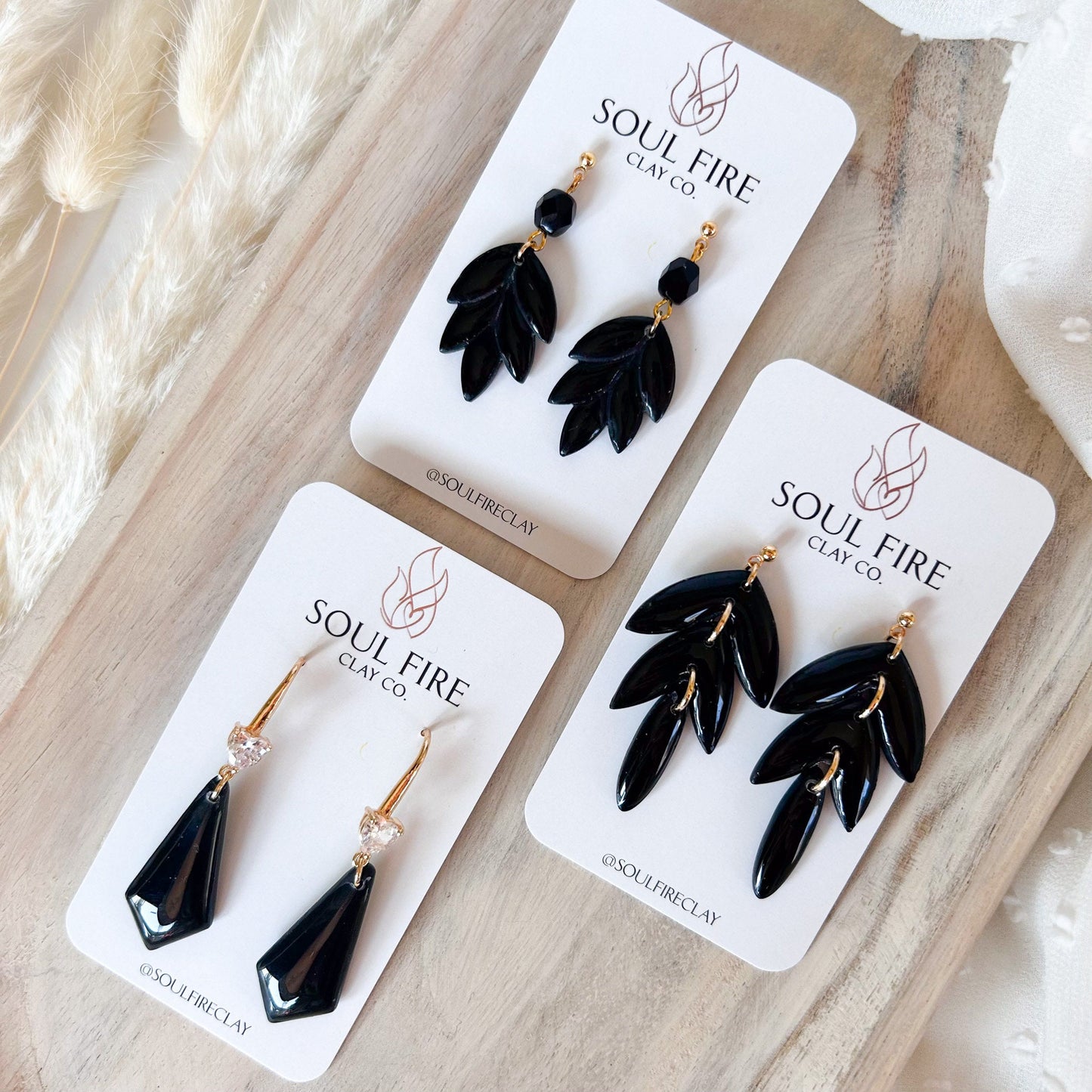 Black statement Earrings