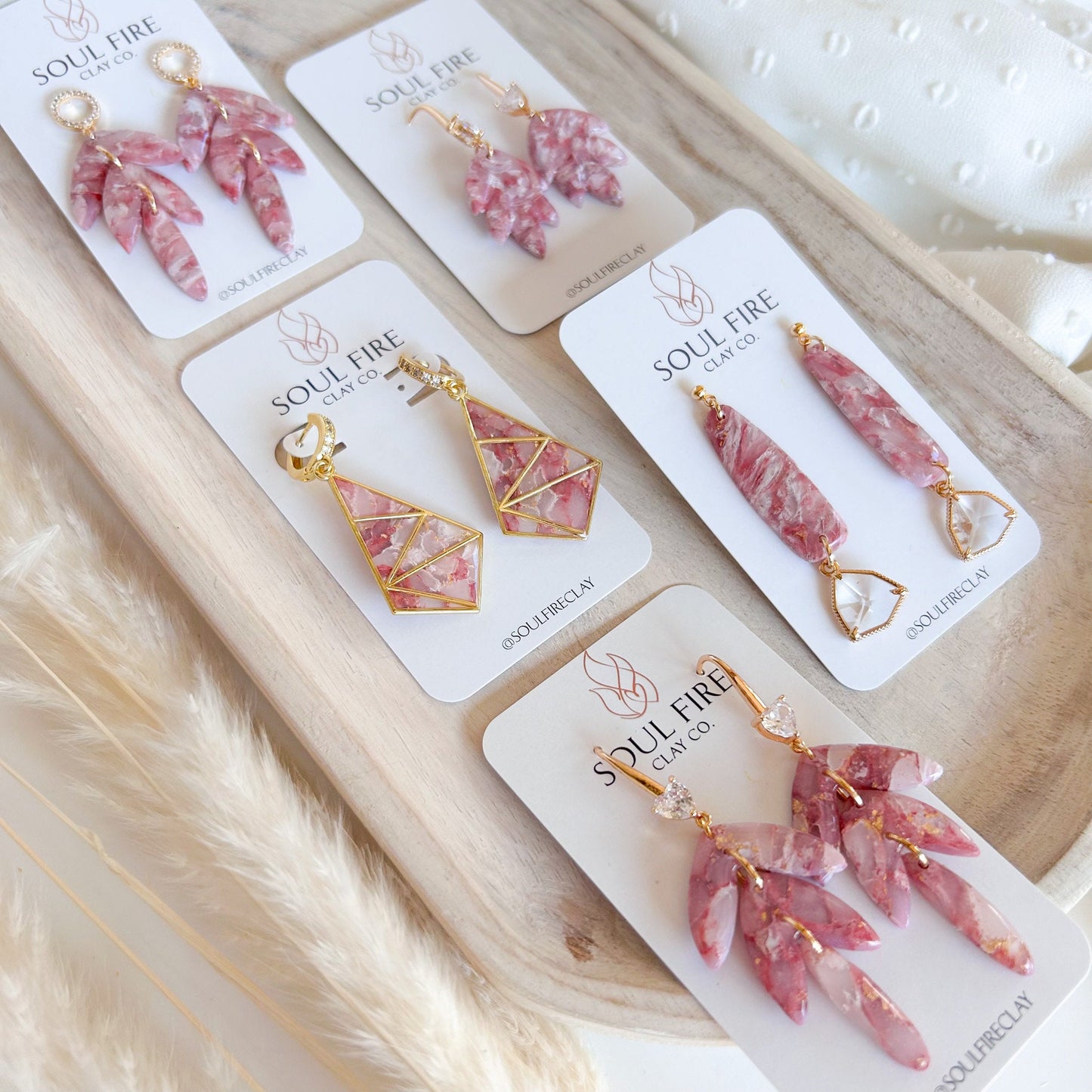 Maroon Marble statement Earrings