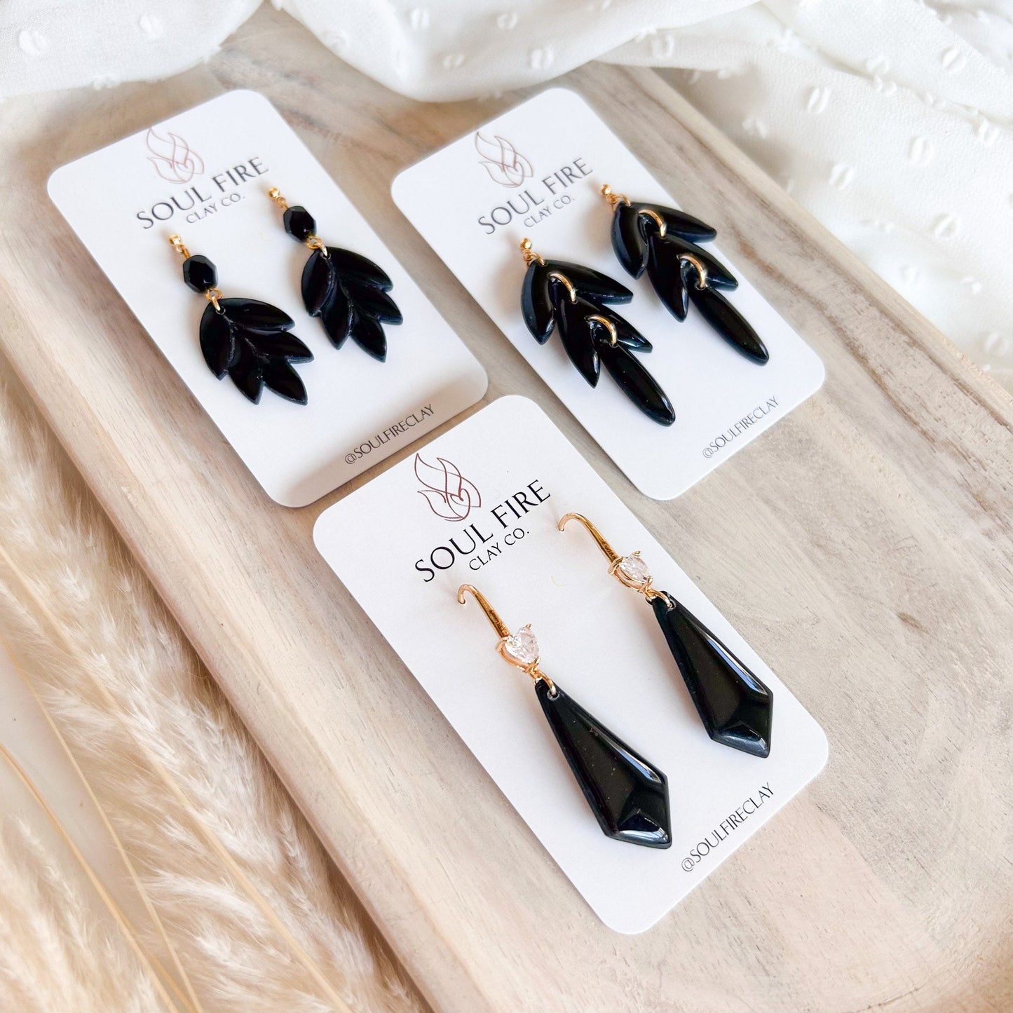 Black statement Earrings
