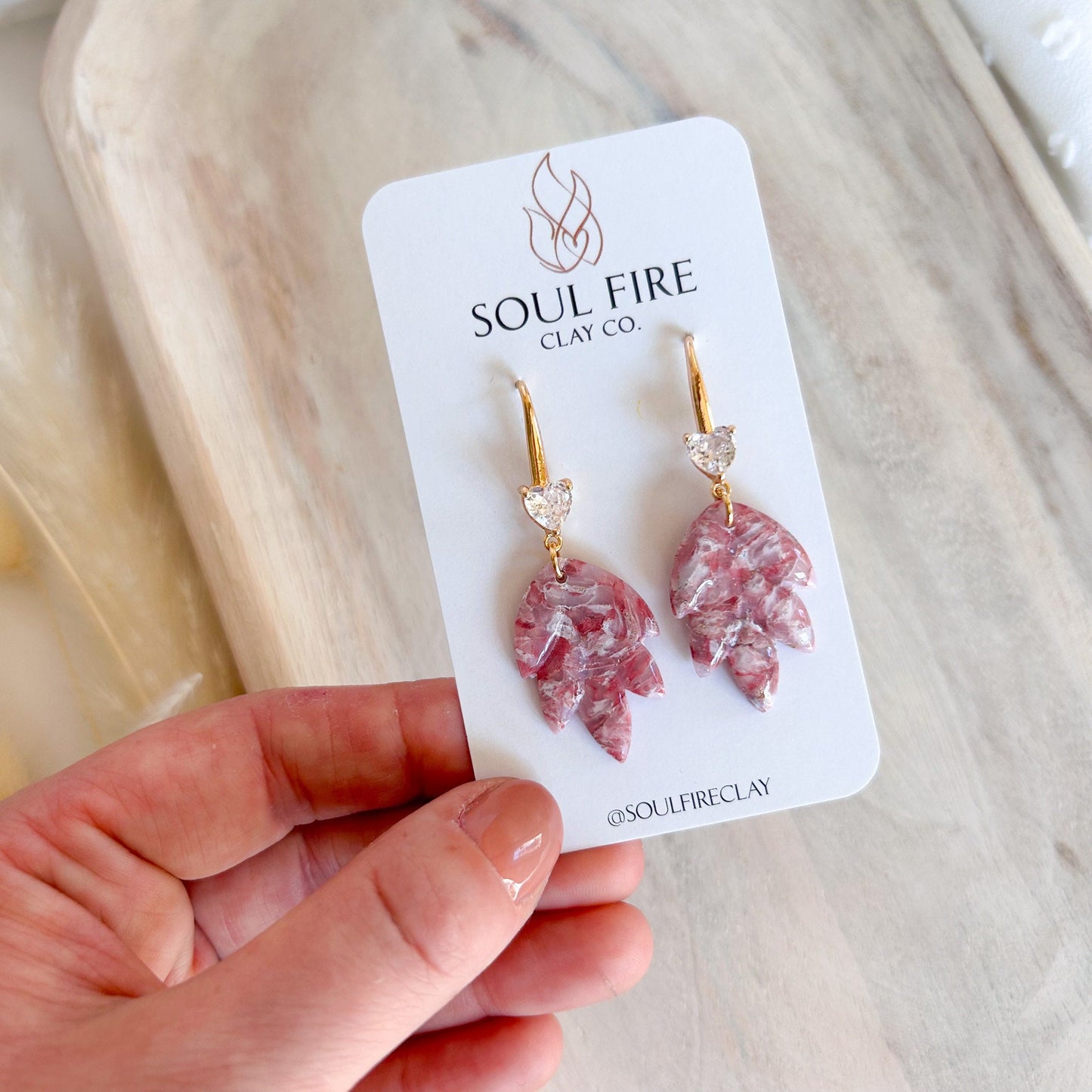Maroon Marble statement Earrings