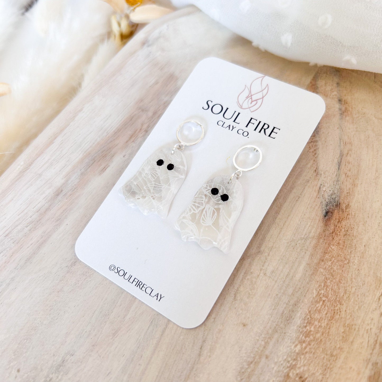 Transparent Ghosts statement Earrings