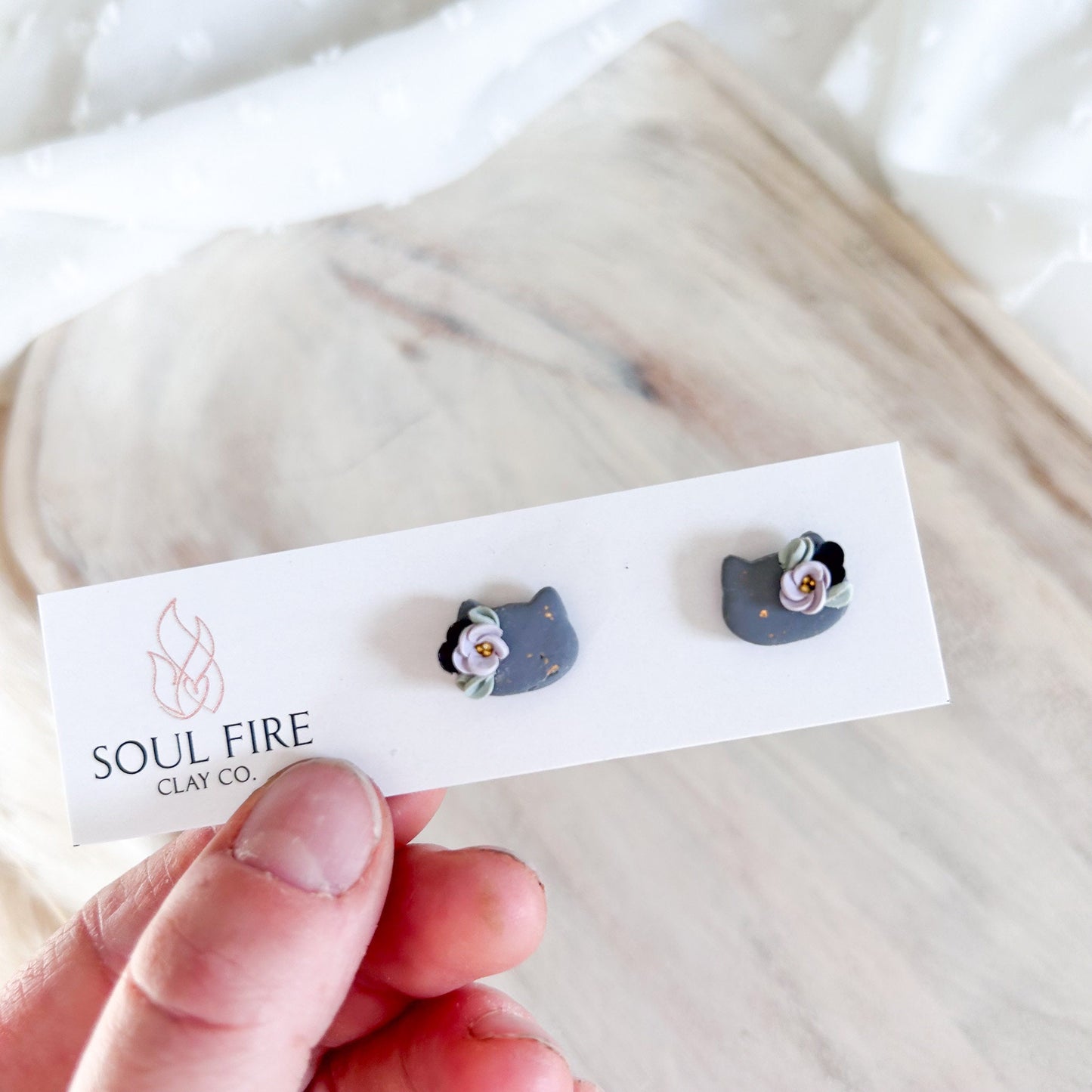 Cat Stud statement Earrings