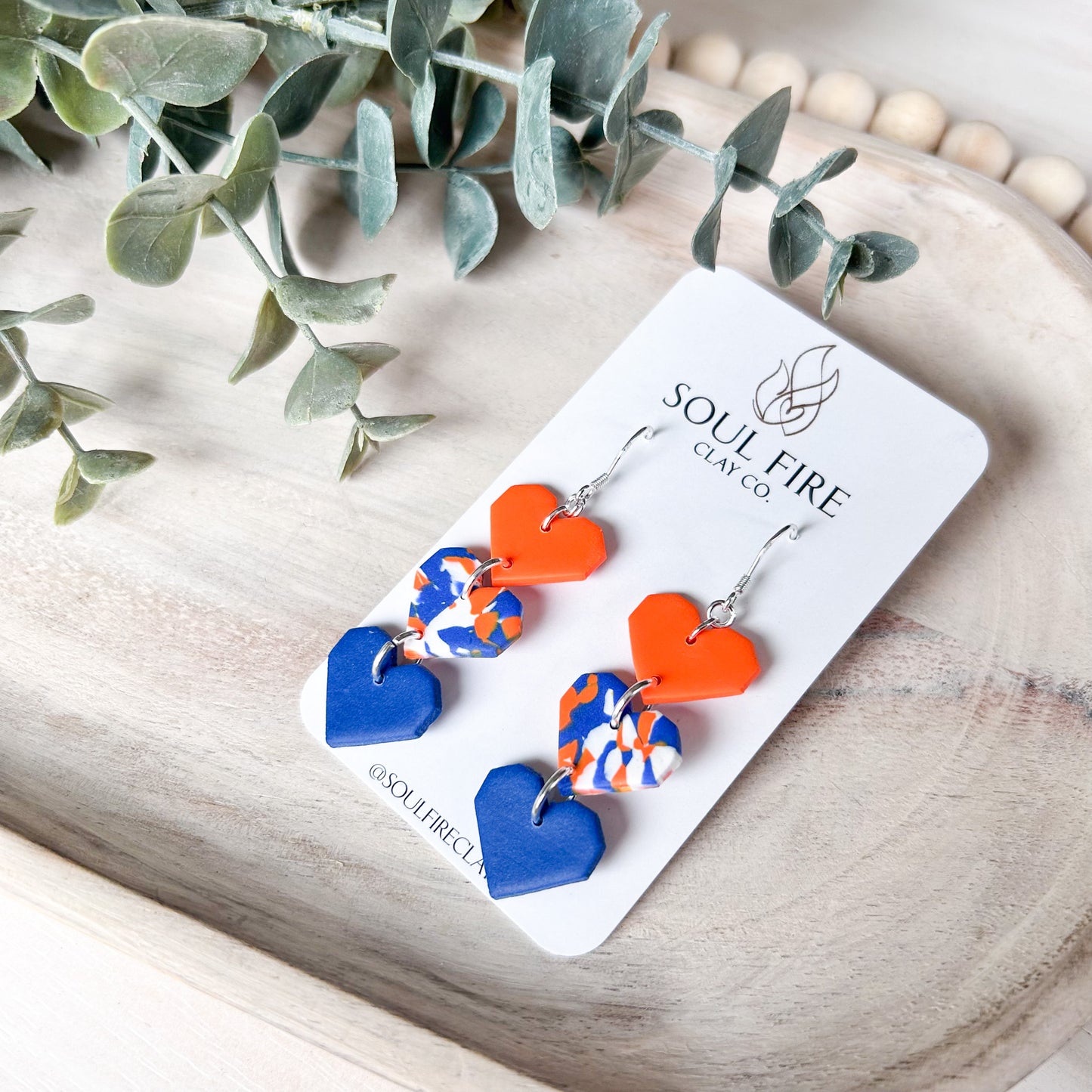 Edmonton Oilers - heart trio - Statement Earrings