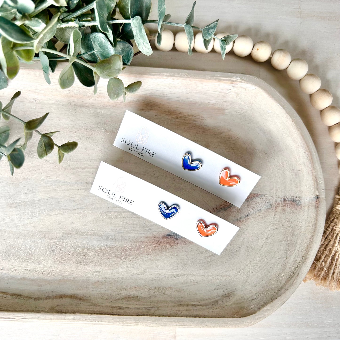 Edmonton Oilers - heart stud - statement Earrings
