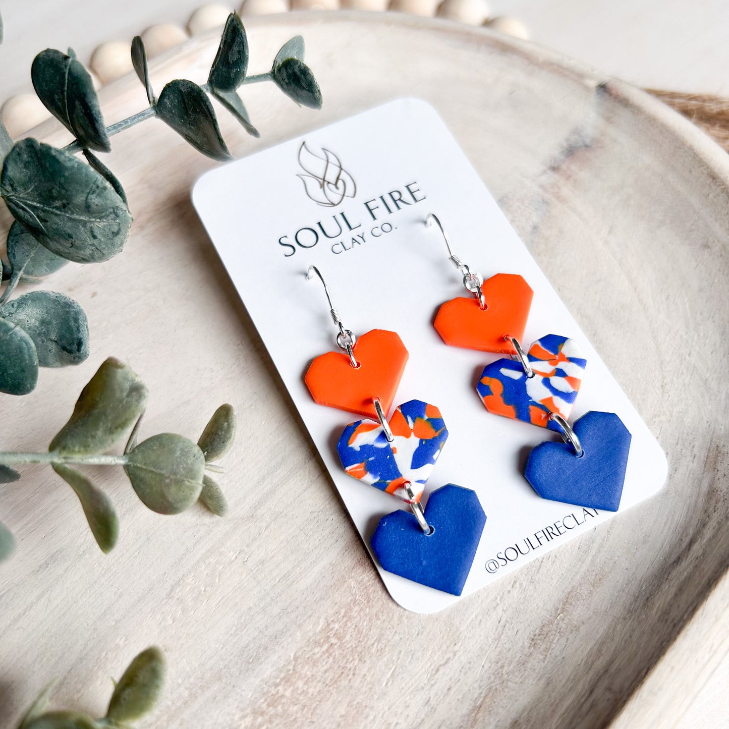 Edmonton Oilers - heart trio - Statement Earrings