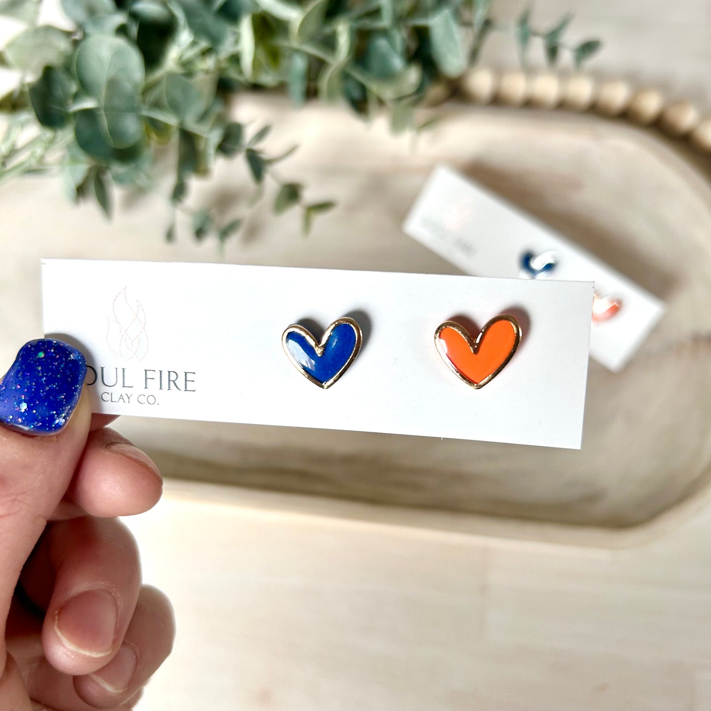Edmonton Oilers - heart stud - statement Earrings