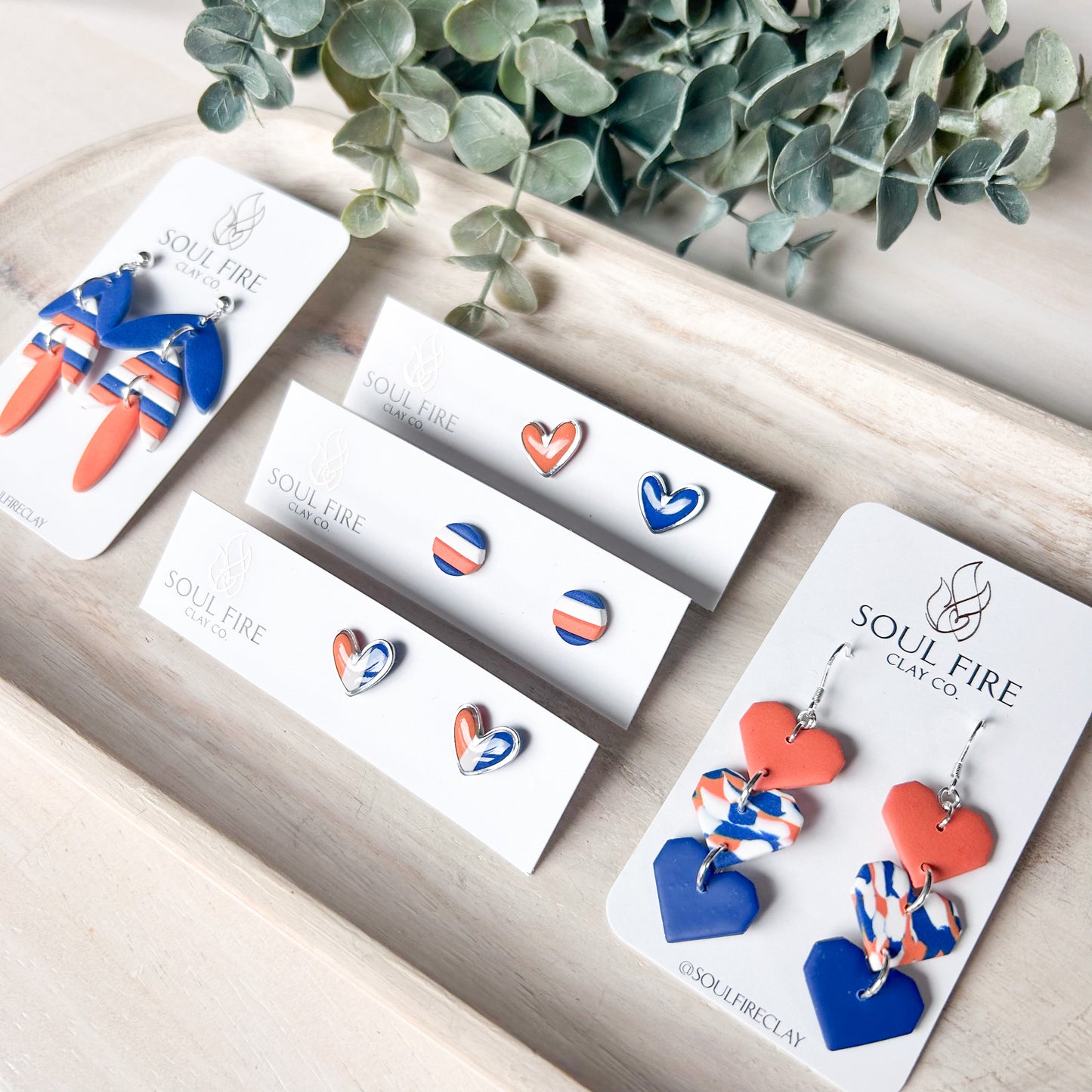 Edmonton Oilers (retro colours) - - Statement Earrings