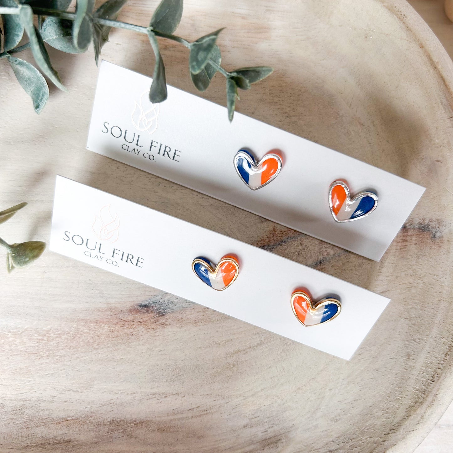 Edmonton Oilers - heart stud - statement Earrings
