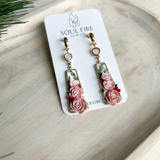 Floral Garden - Statement Wedding Bridesmaid earrings