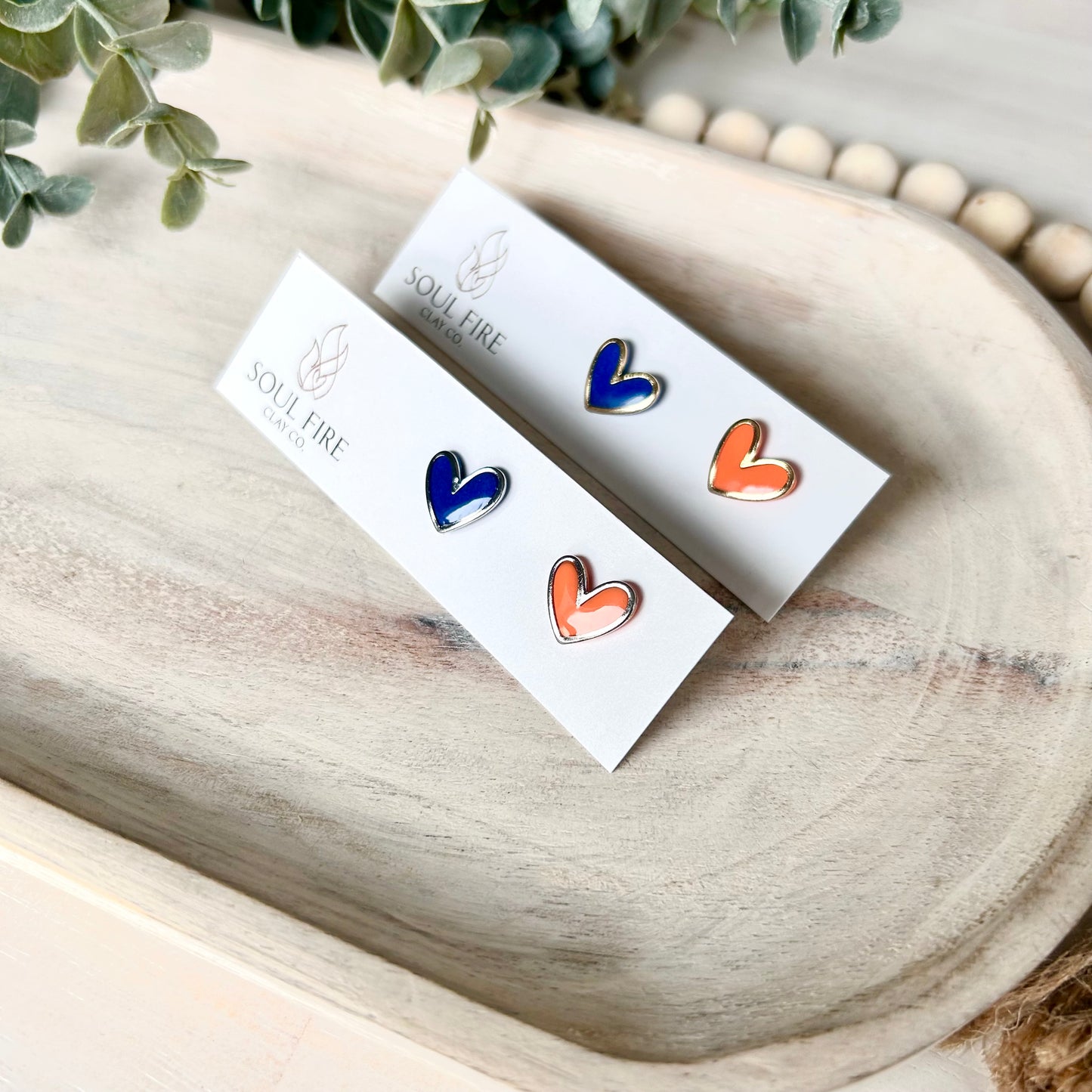 Edmonton Oilers - heart stud - statement Earrings