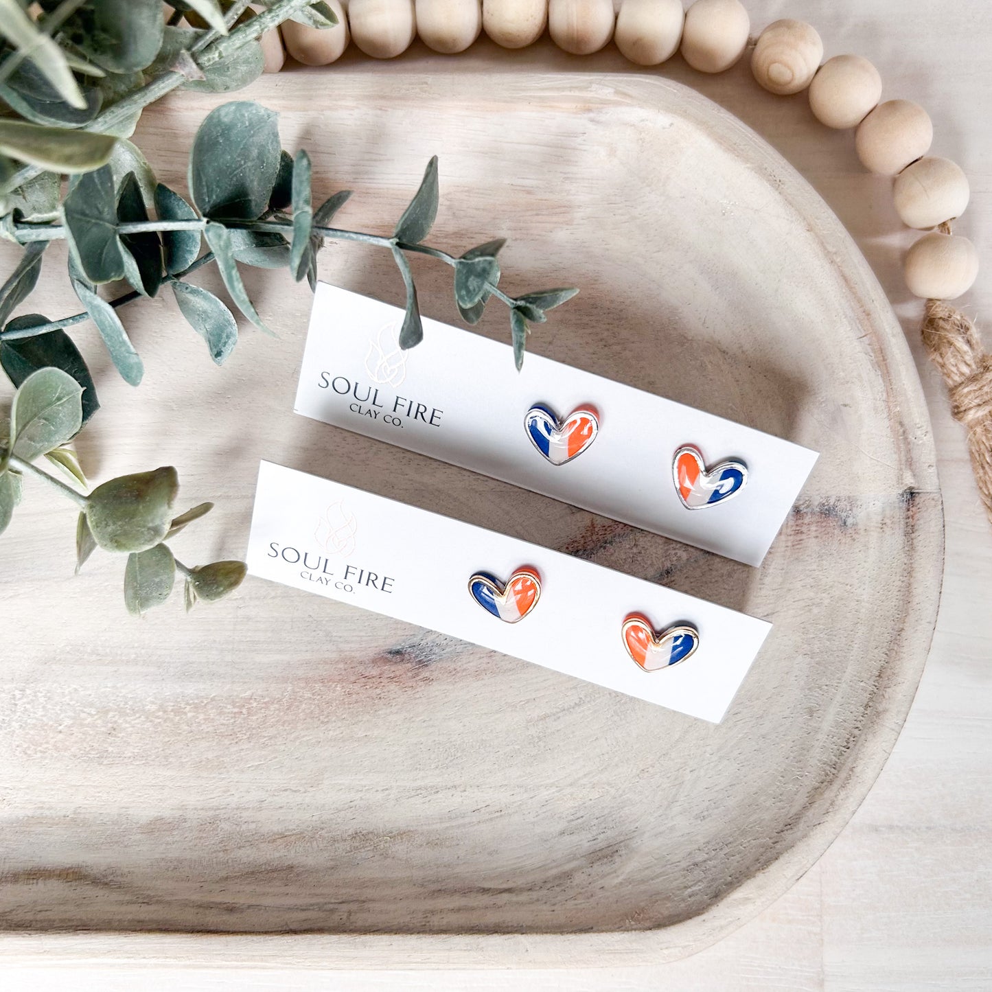 Edmonton Oilers - heart stud - statement Earrings