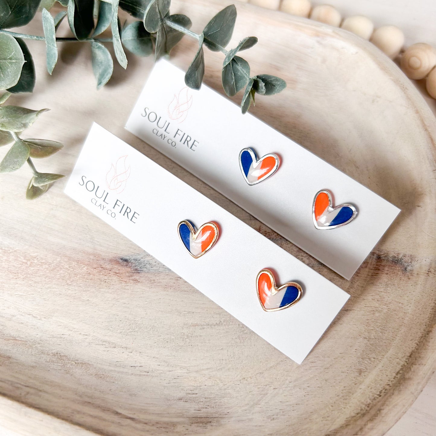 Edmonton Oilers - heart stud - statement Earrings