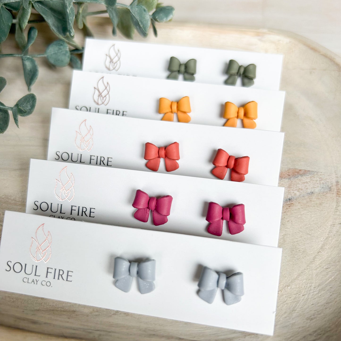 Fall Bow Stud - Statement Earrings