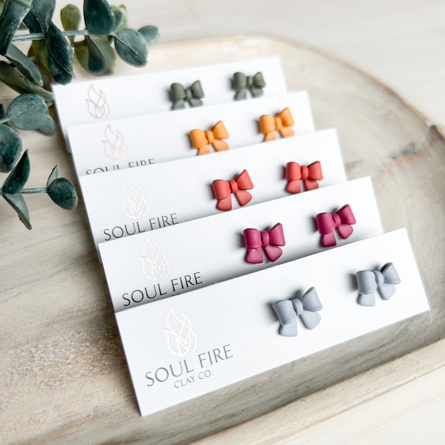 Fall Bow Stud - Statement Earrings