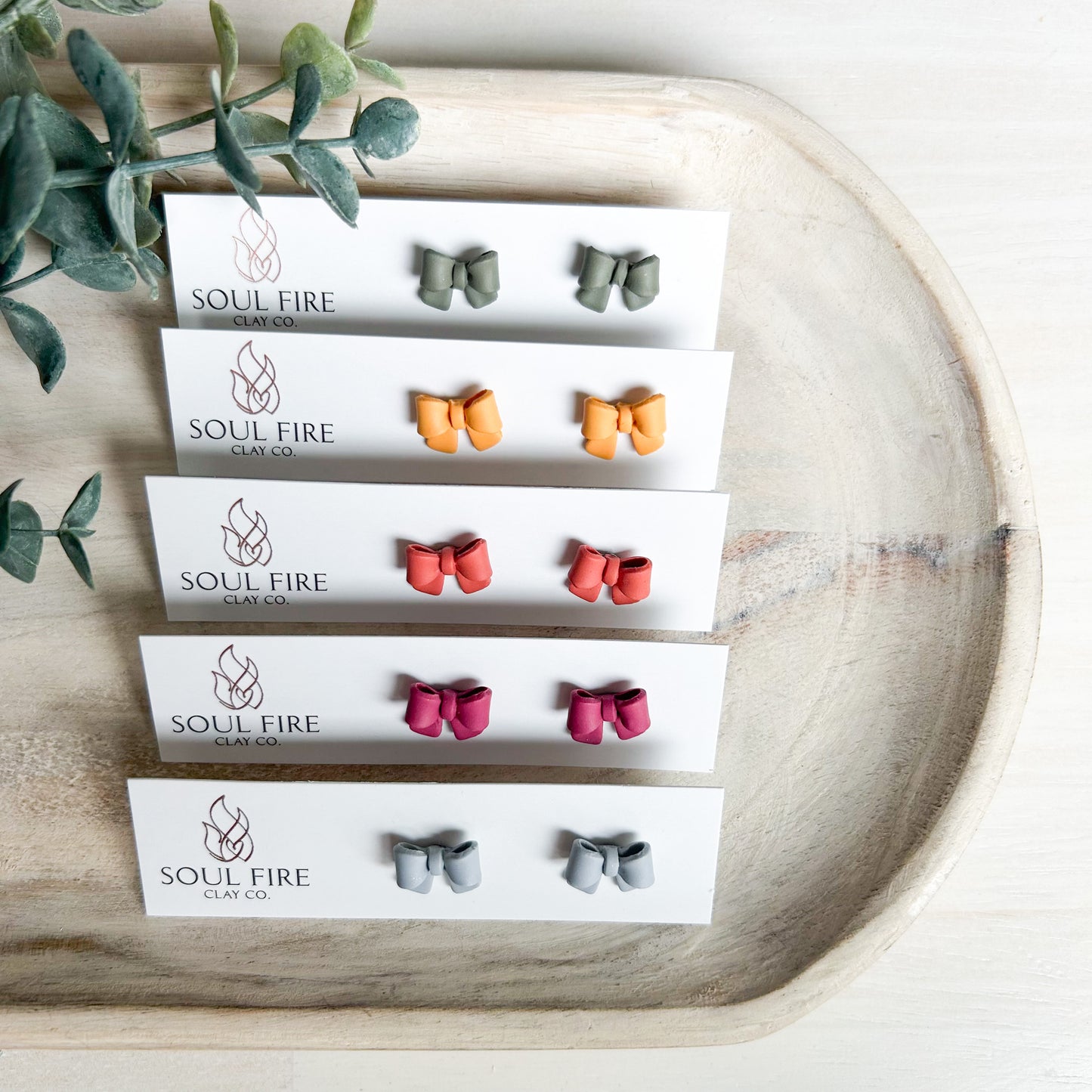 Fall Bow Stud - Statement Earrings