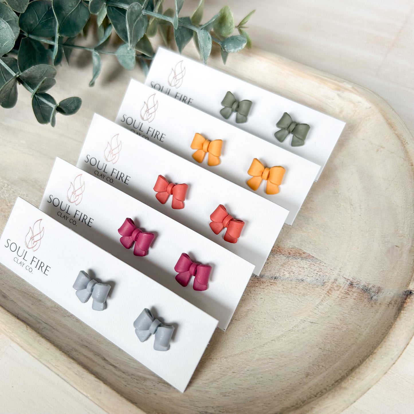 Fall Bow Stud - Statement Earrings