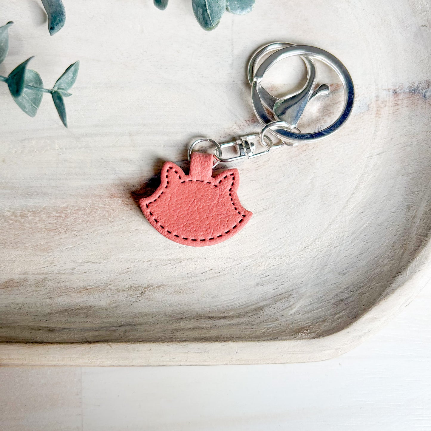 Bear, Fox & Raccoon - Leather Textured Polymer Clay Keychain