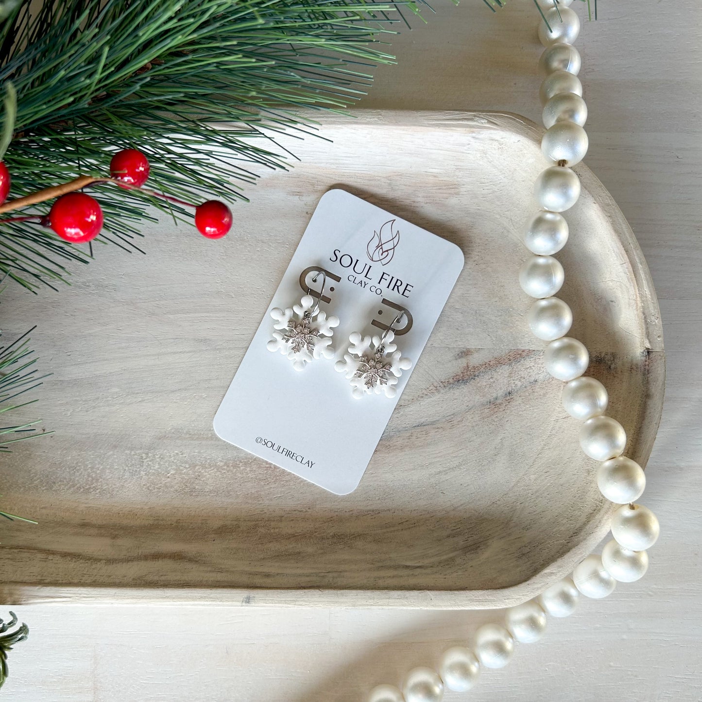 Snowflake Bling - Christmas Statement Earrings