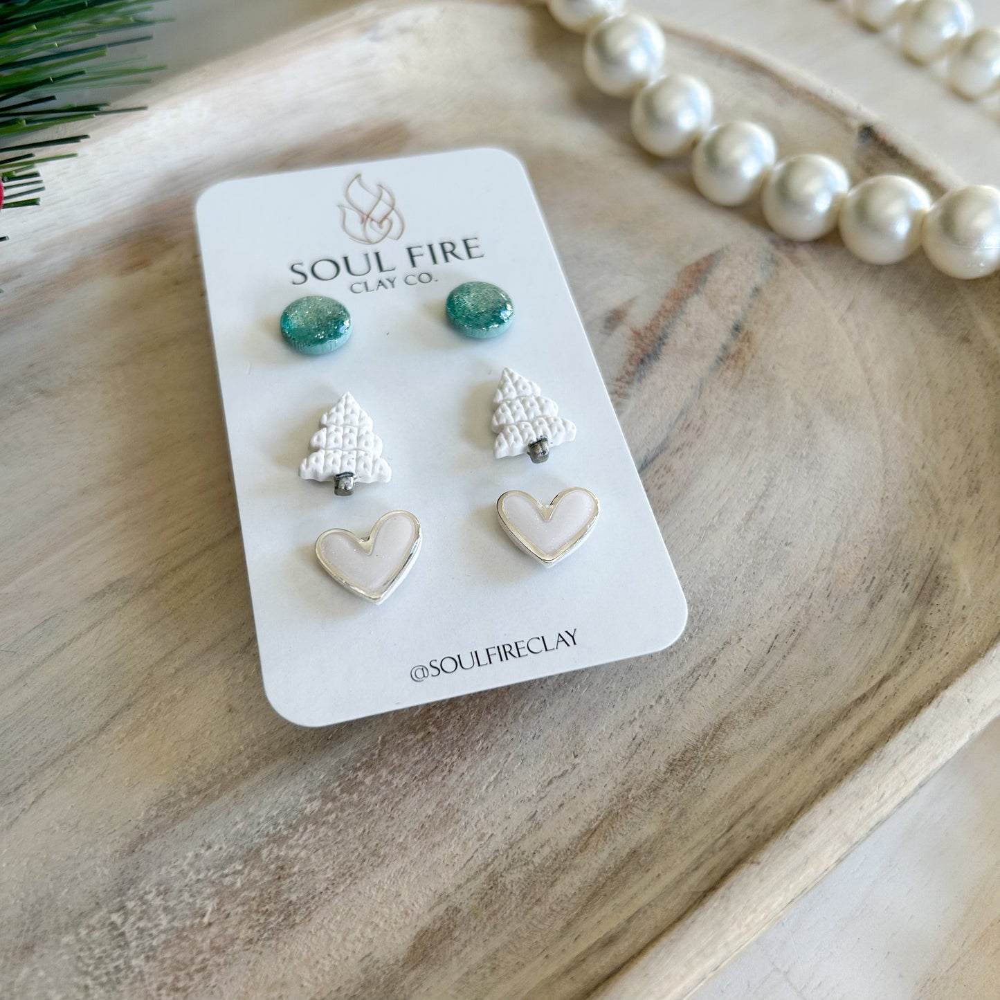 Winter Wonderland Stud Set - Christmas Statement Earrings