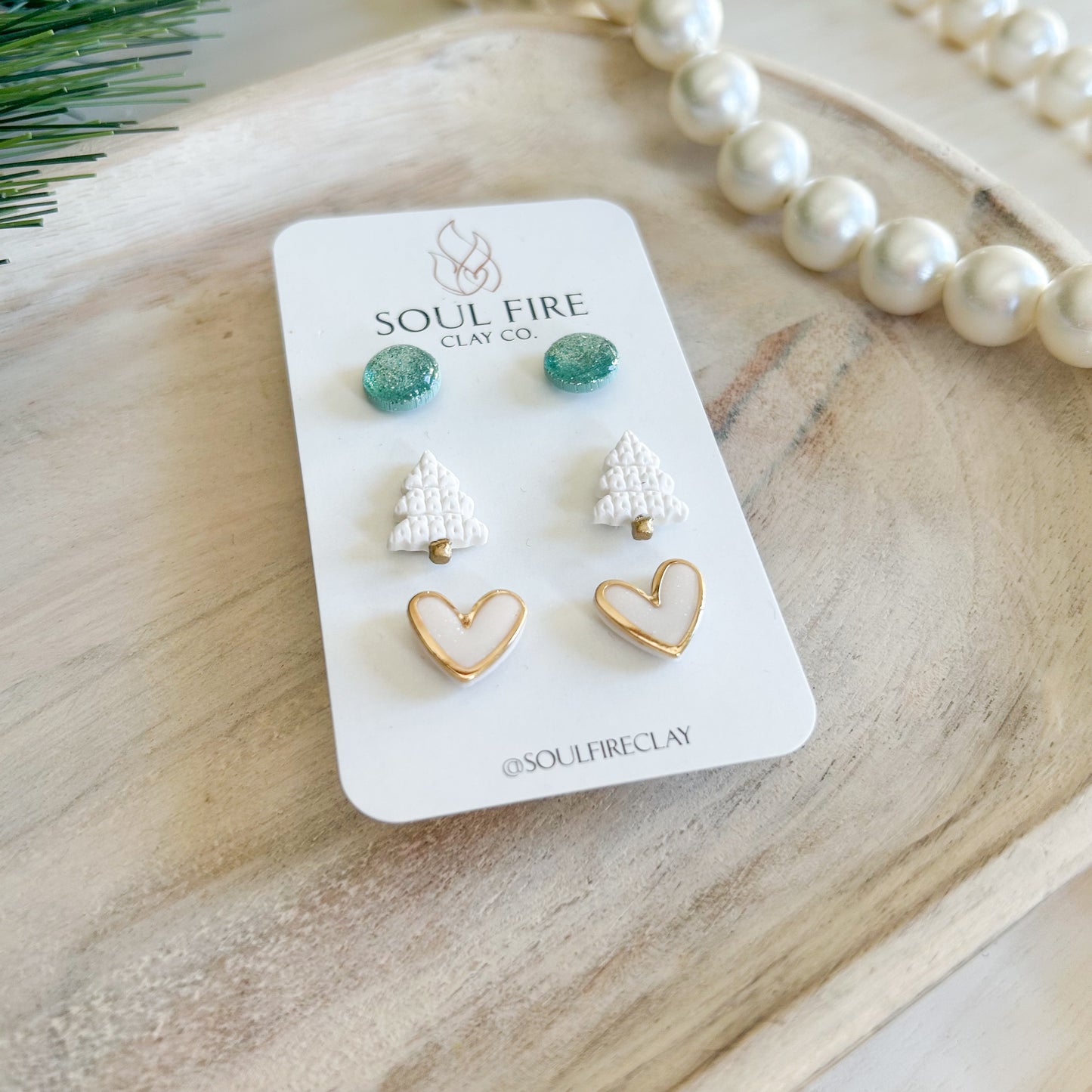 Winter Wonderland Stud Set - Christmas Statement Earrings