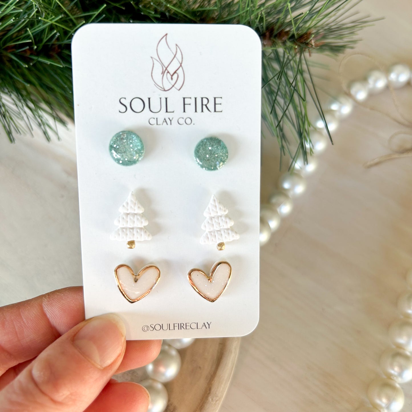 Winter Wonderland Stud Set - Christmas Statement Earrings