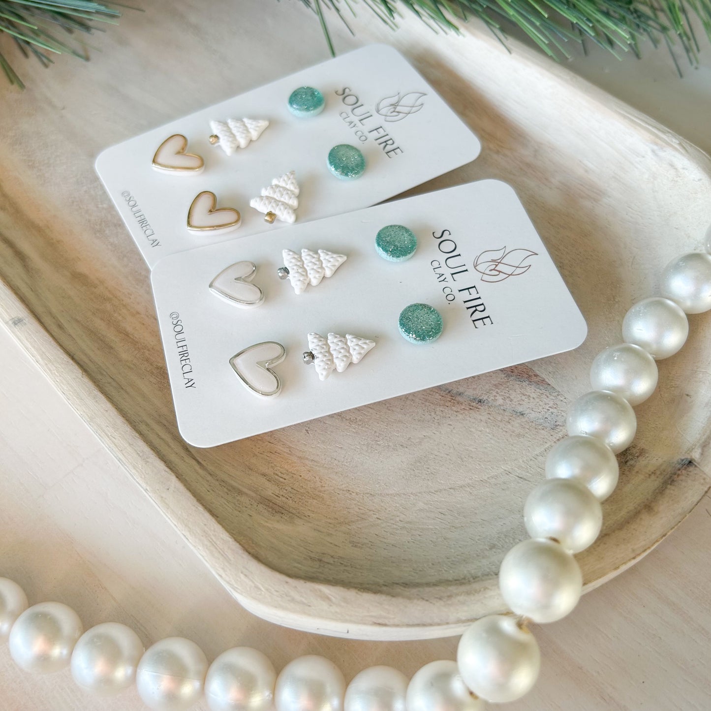 Winter Wonderland Stud Set - Christmas Statement Earrings